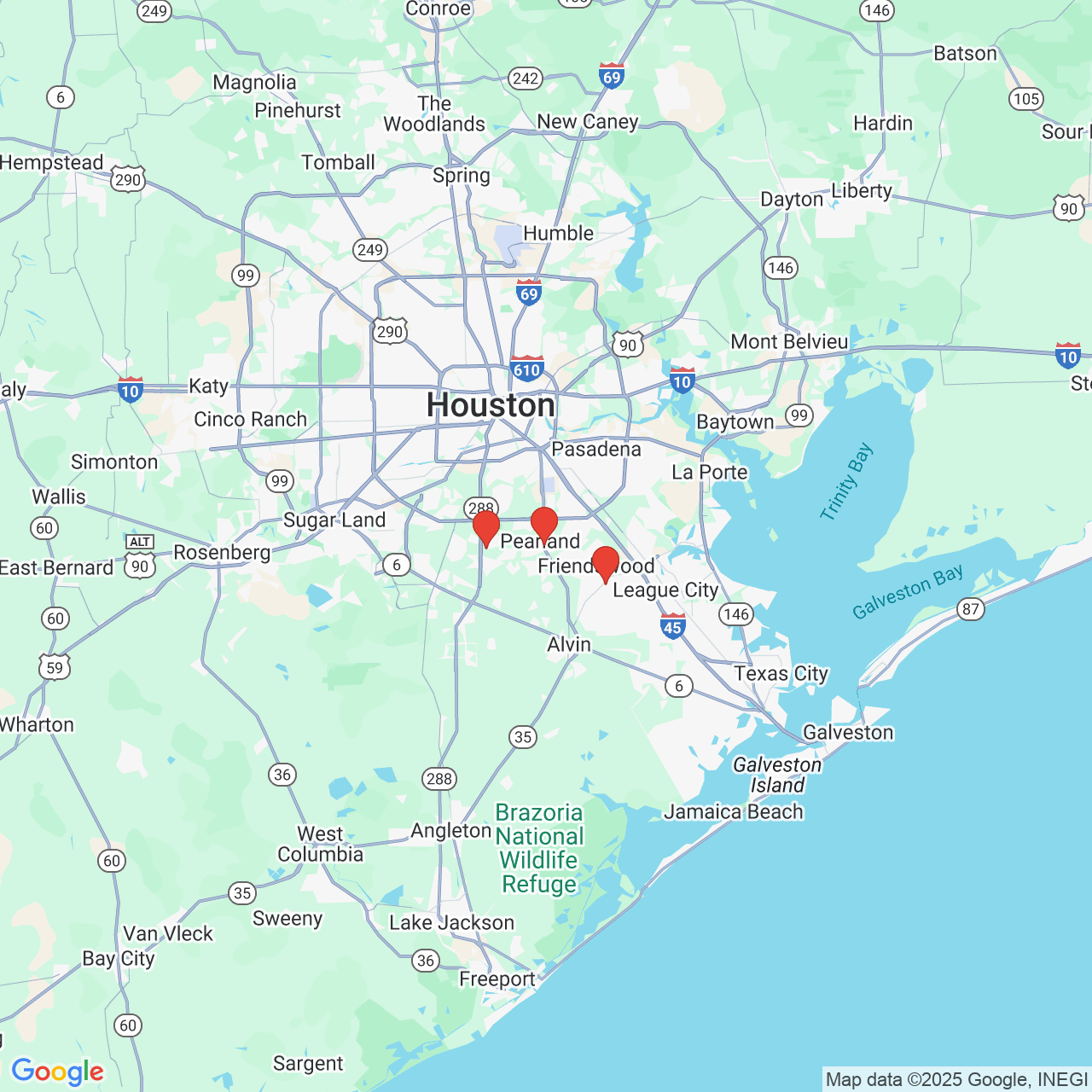 Google map image of our locations